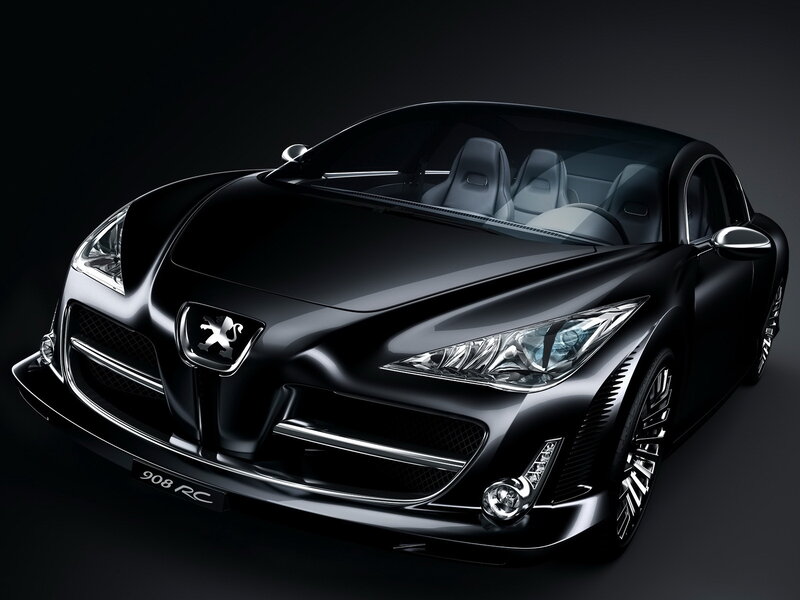 Black Peugeot 908 RC concept car