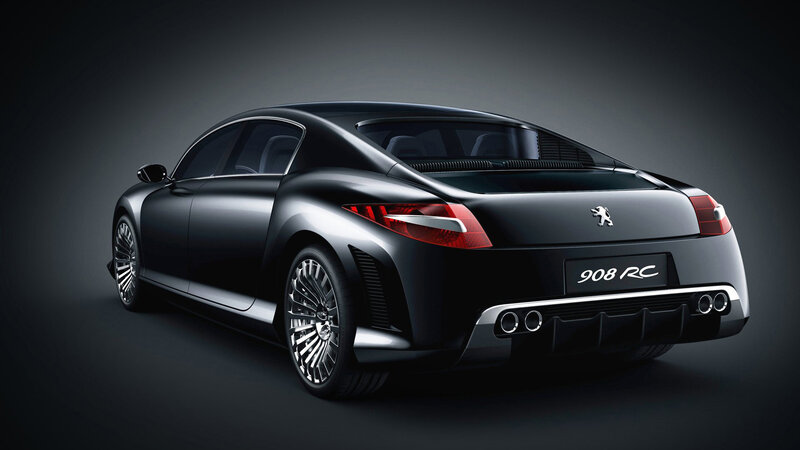 Black Peugeot 908 Rc — Dramatic, 3d Render, Car