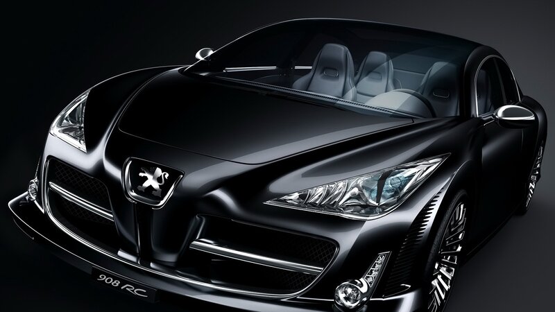 Black Peugeot 908 RC — Dramatic, 3d Render