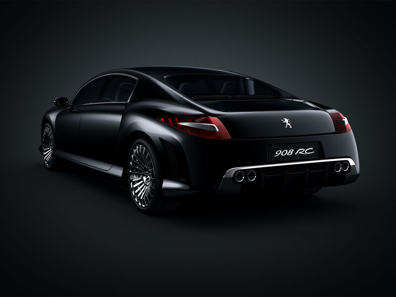 Black Peugeot 908 Rc — Dramatic