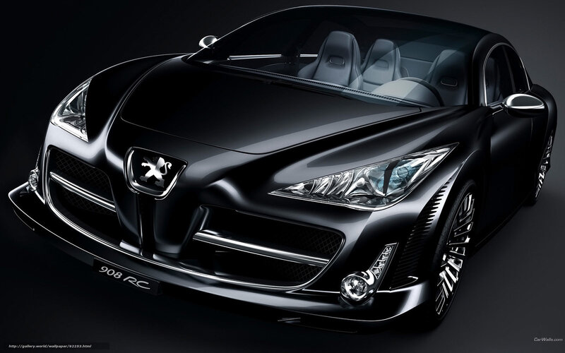 Black Peugeot 908 RC sports car