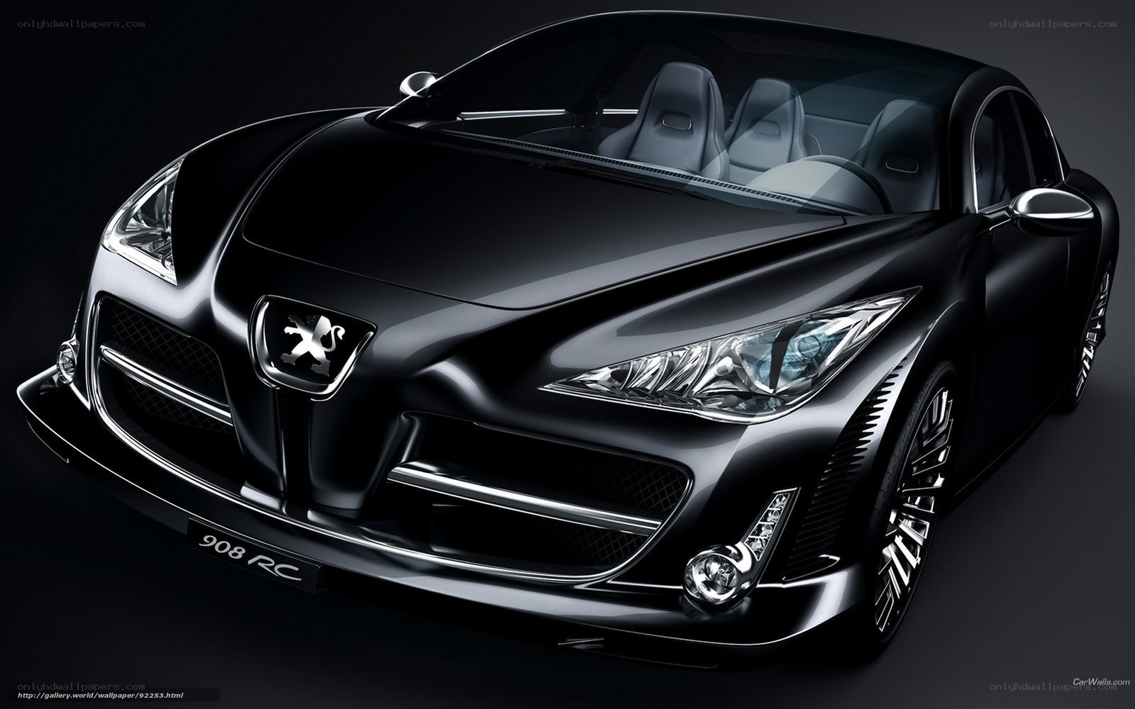 Black Peugeot 908 RC sports car