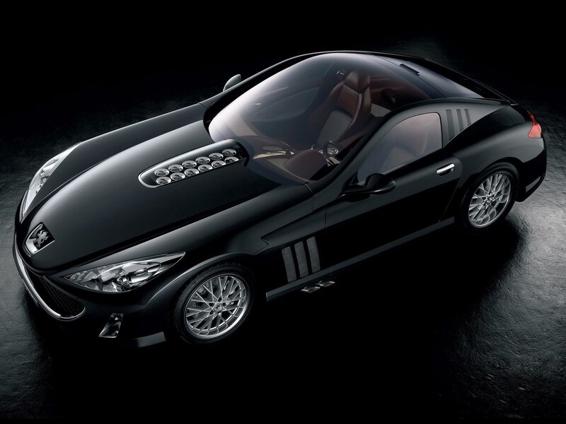Black Peugeot concept car