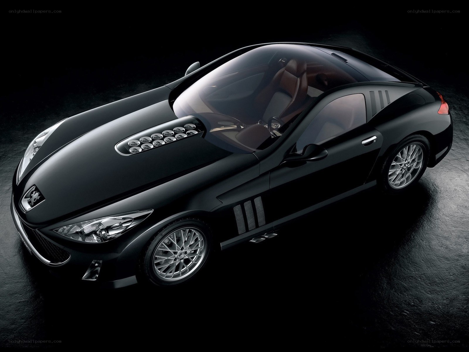 Black Peugeot concept car