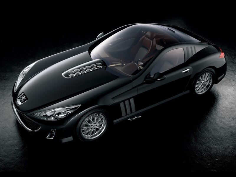 Black Peugeot concept car
