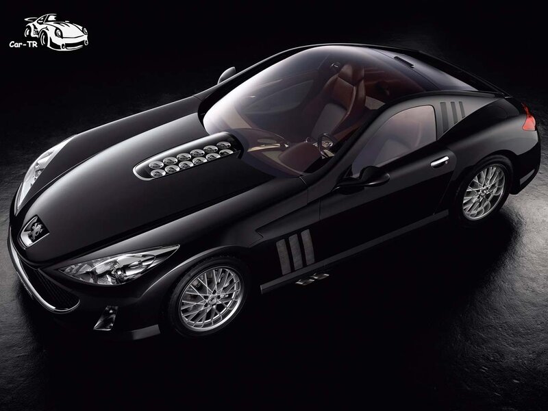 Black Peugeot concept car