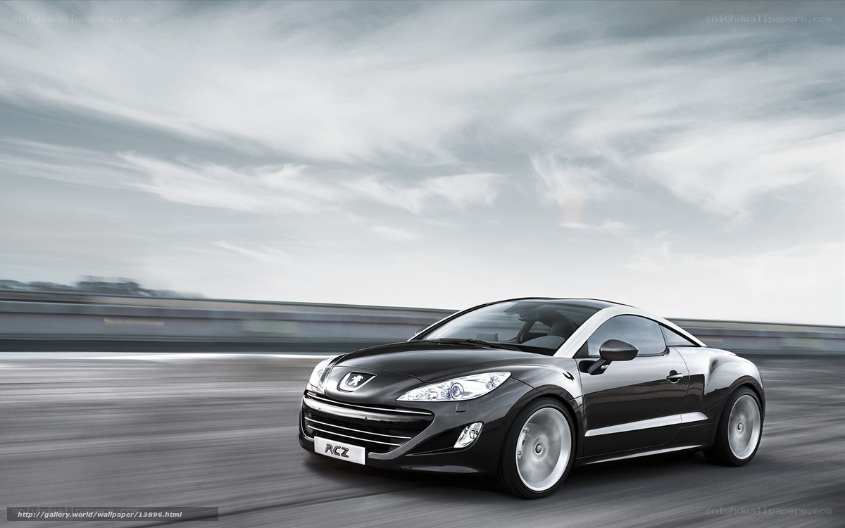 Black Peugeot RCZ in motion
