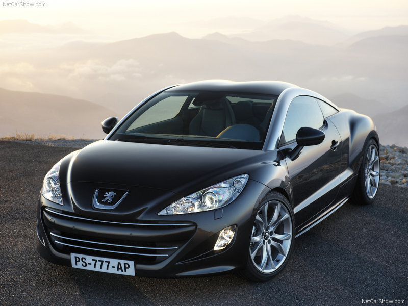 Black Peugeot RCZ sports car