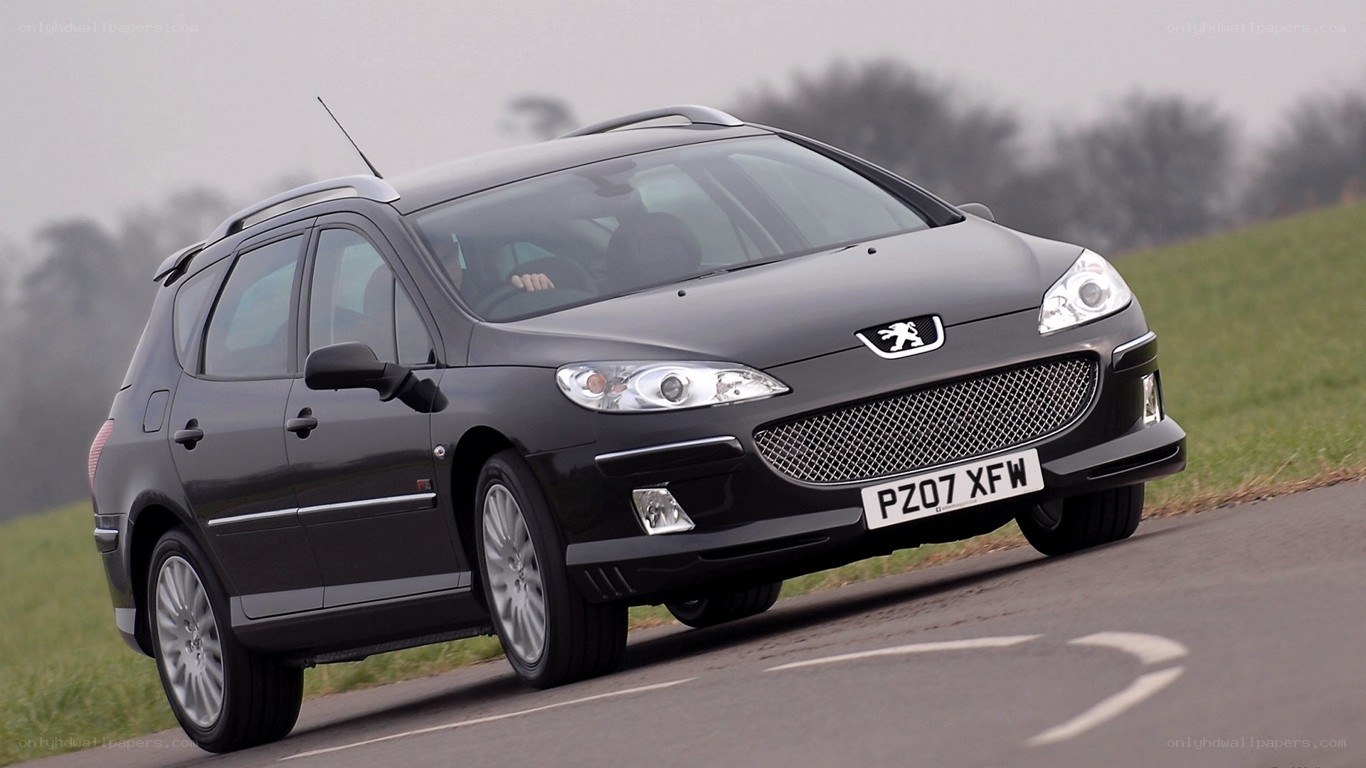 black peugeot station wagon