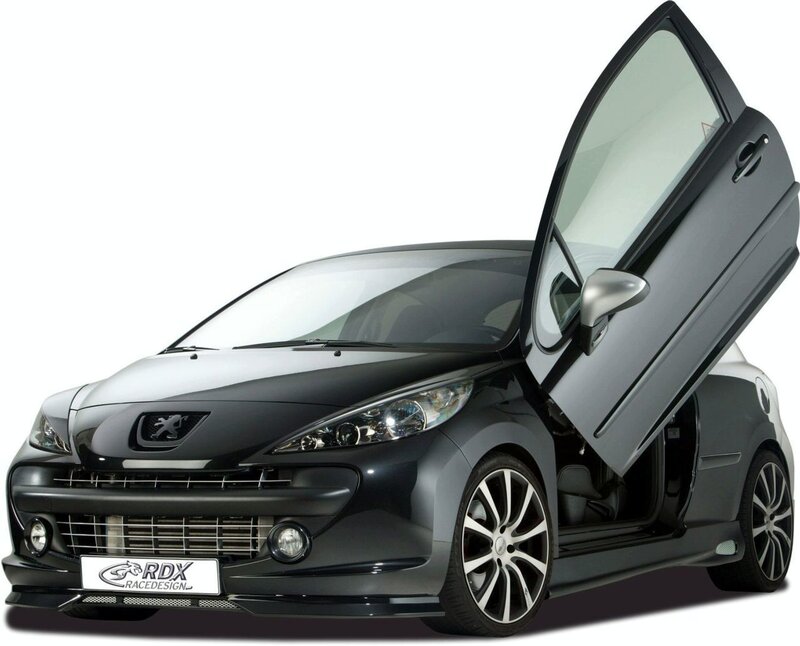 Black Peugeot with open door