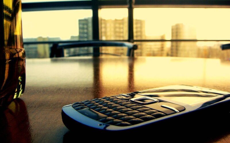Black Phone on Table