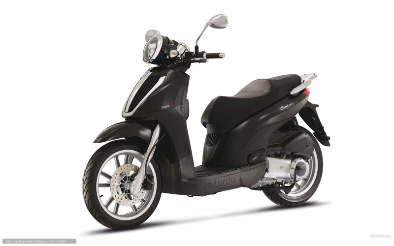 Black Piaggio scooter