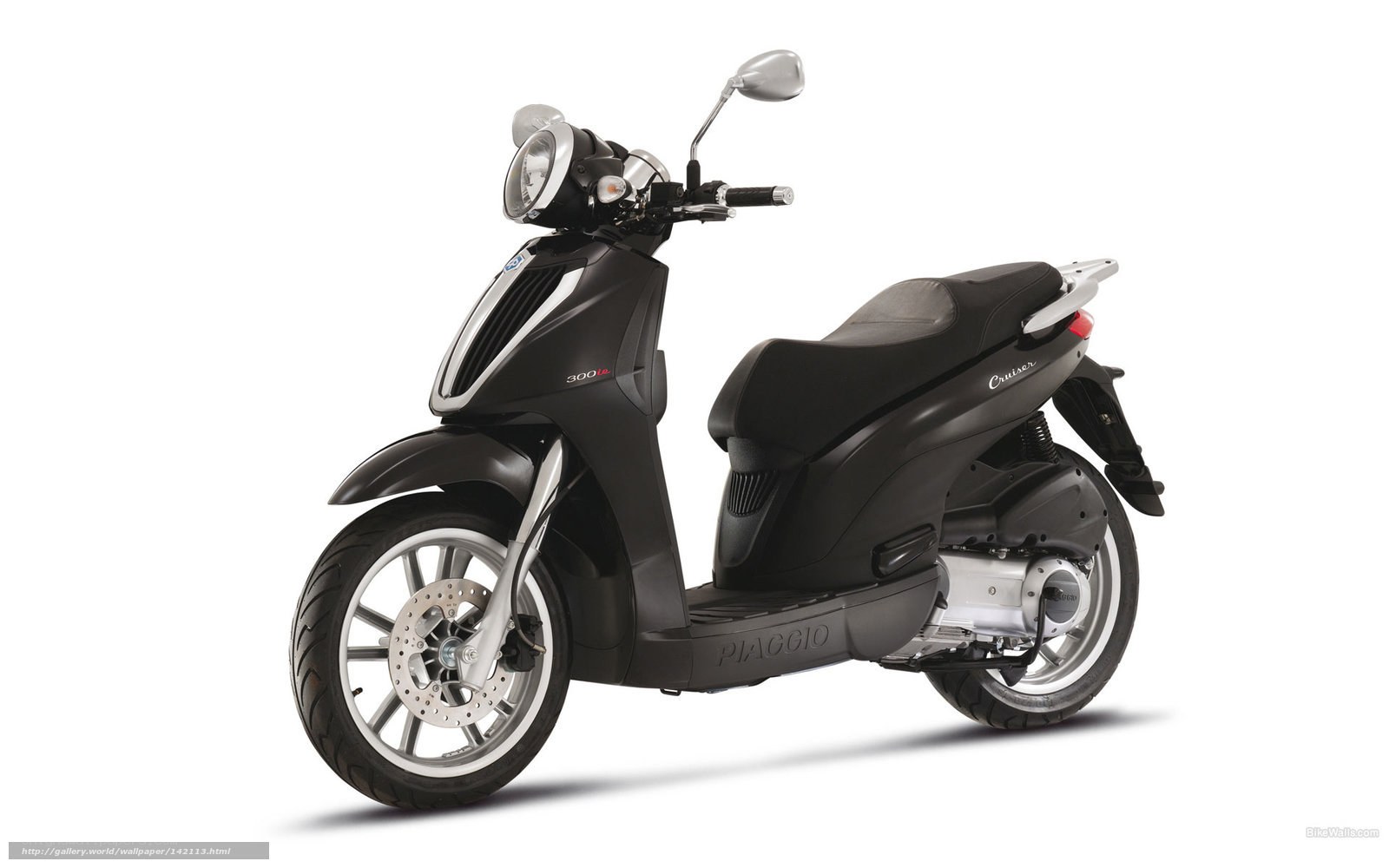 Black Piaggio scooter