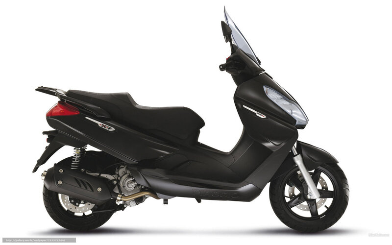 Black Piaggio scooter