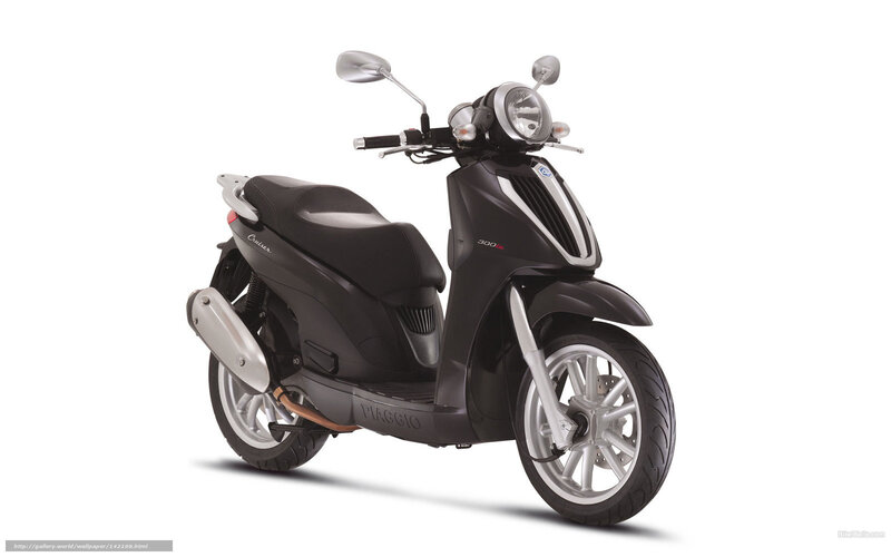 Black Piaggio scooter