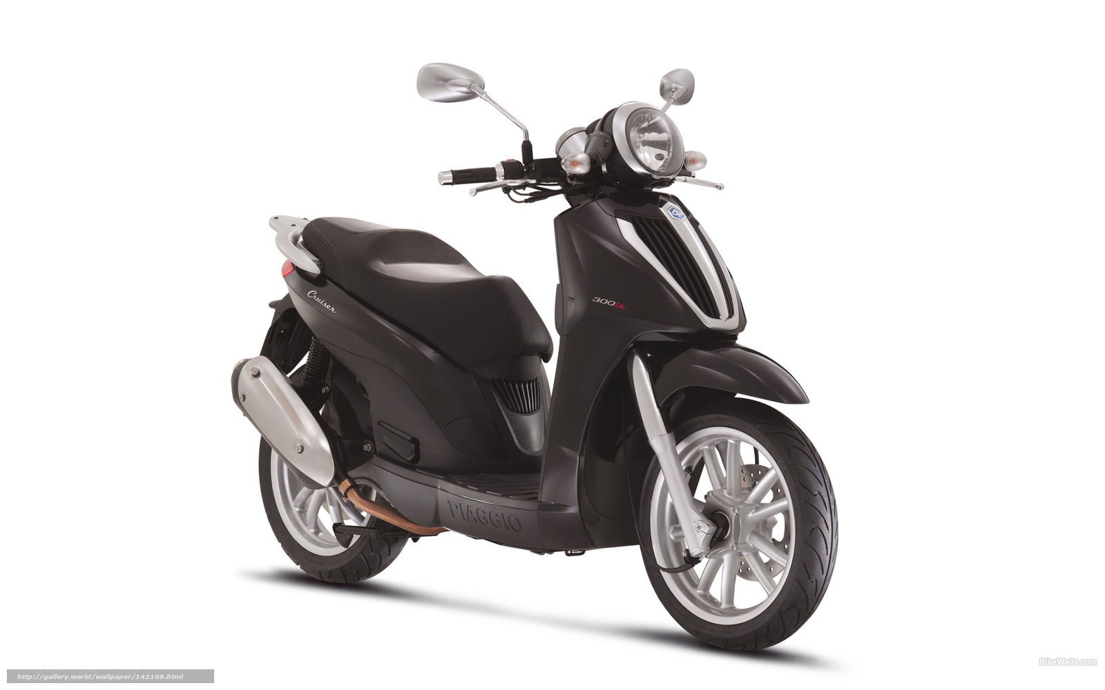 Black Piaggio scooter
