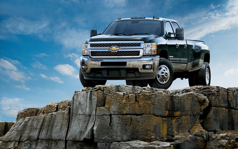 Black Pickup Truck — Blue
