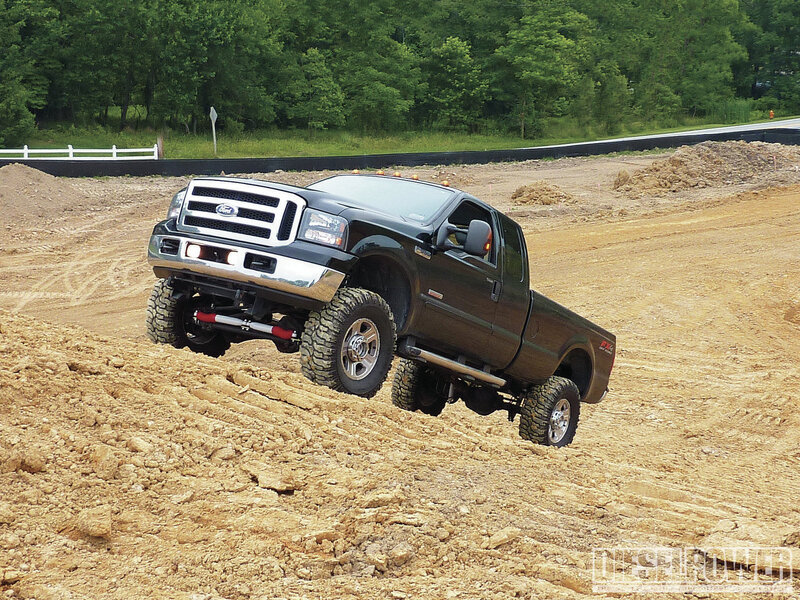 Black Pickup Truck — Brown