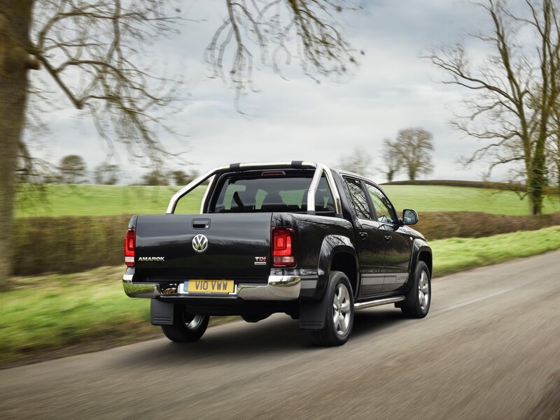 Black Pickup Truck — Calm, Autumn