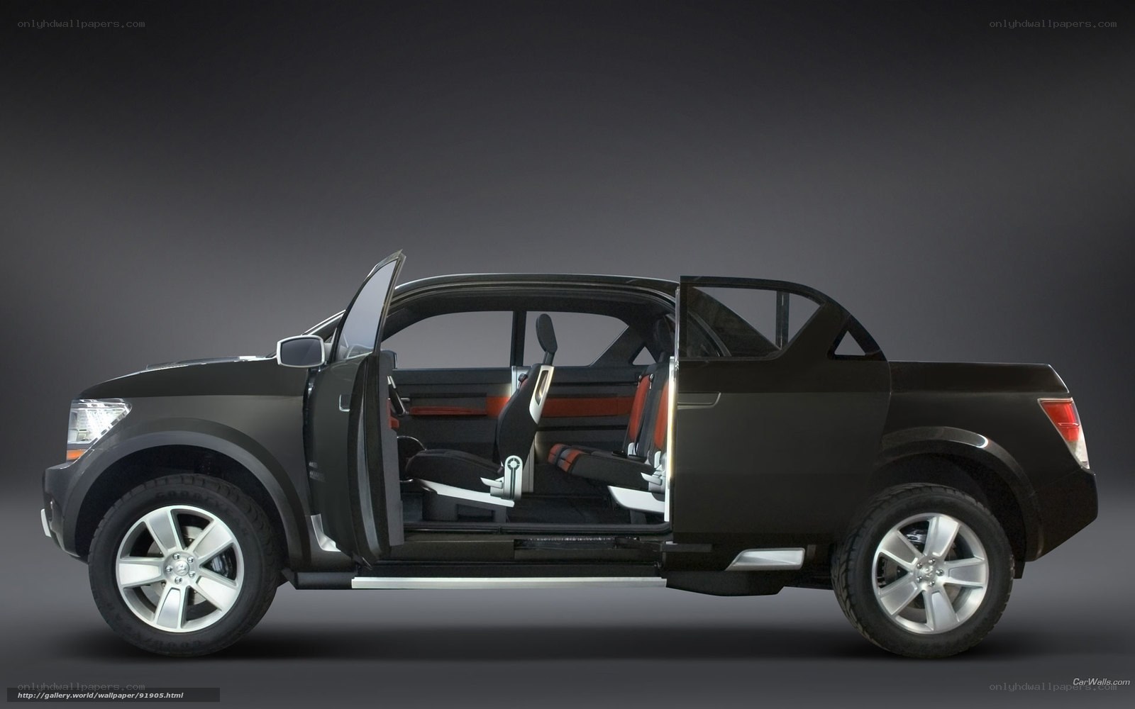 black pickup truck concept