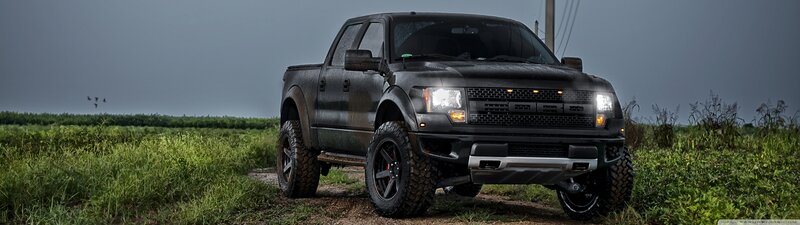 Black Pickup Truck — Dramatic, Afternoon, Photograph, Field