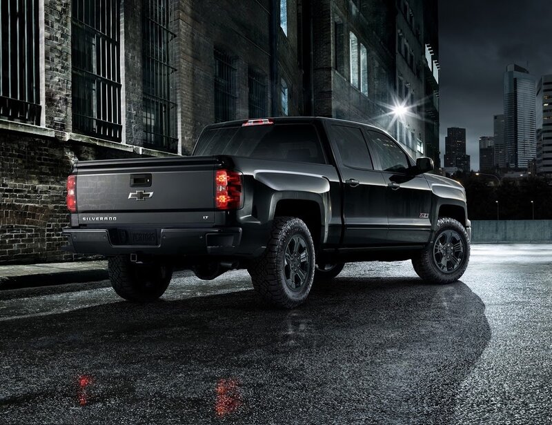 Black Pickup Truck — Dramatic, Night, Photograph, Brick Building