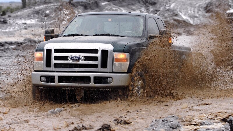 Black Pickup Truck — Dramatic, Photograph, Mud