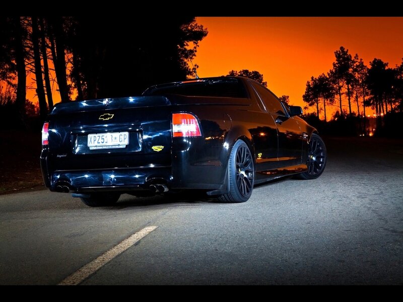 Black Pickup Truck — Dramatic, Sunset, Photograph, Car, Trees