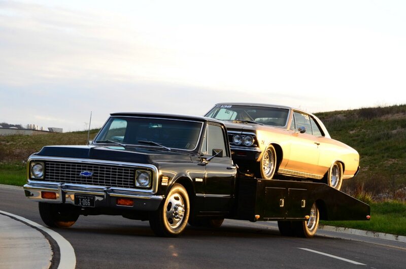 Black Pickup Truck — Dramatic, Sunset, Photograph, Classic Car