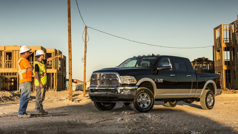 Black Pickup Truck — Dramatic, Sunset, Photograph, Construction Workers