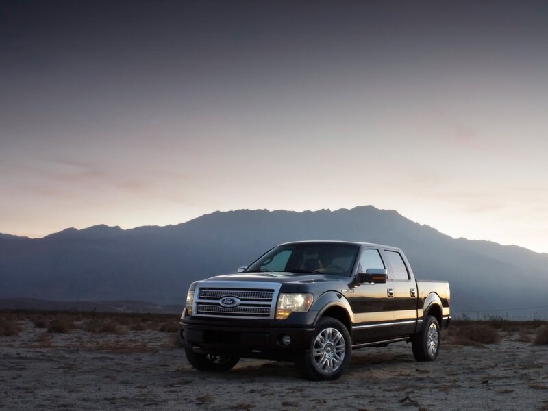 Black Pickup Truck — Dramatic, Sunset, Photograph, Mountains, Desert