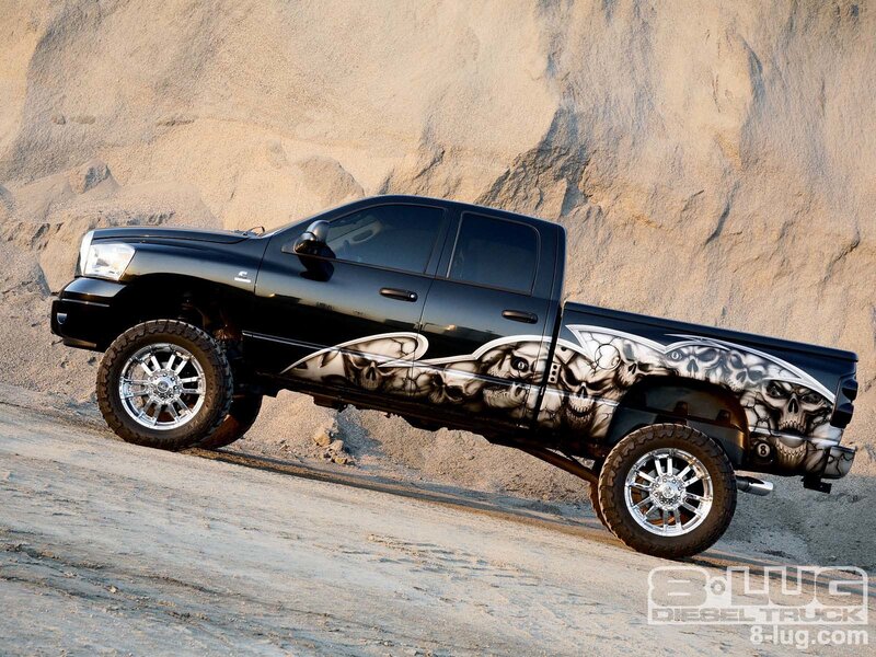 Black Pickup Truck — Dramatic, Sunset, Photograph