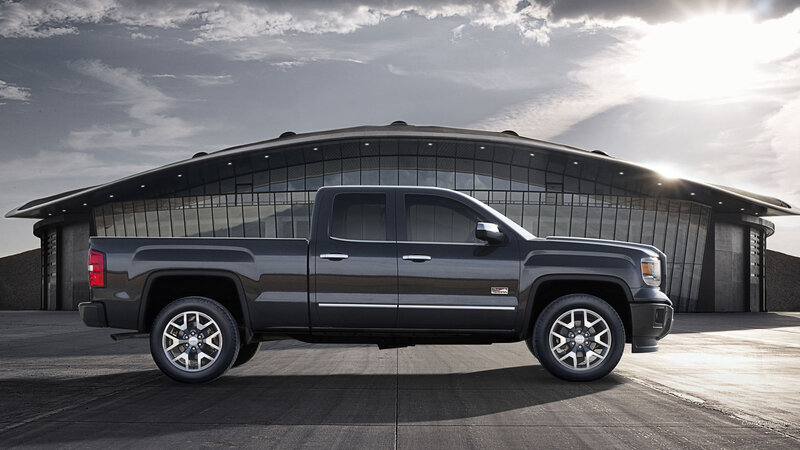 Black Pickup Truck — Gray, Dramatic