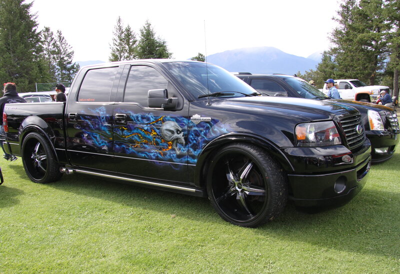 Black Pickup Truck — Outdoor, Afternoon