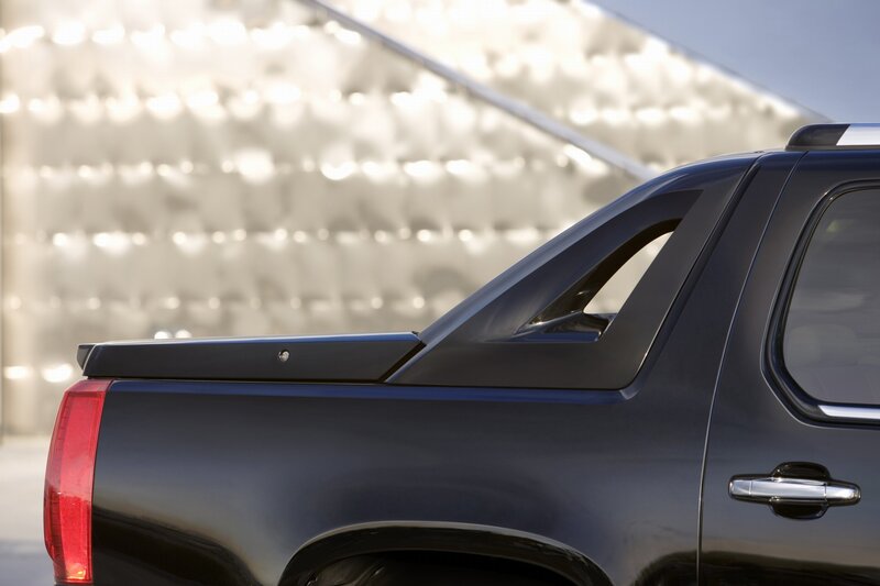 black pickup truck rear view