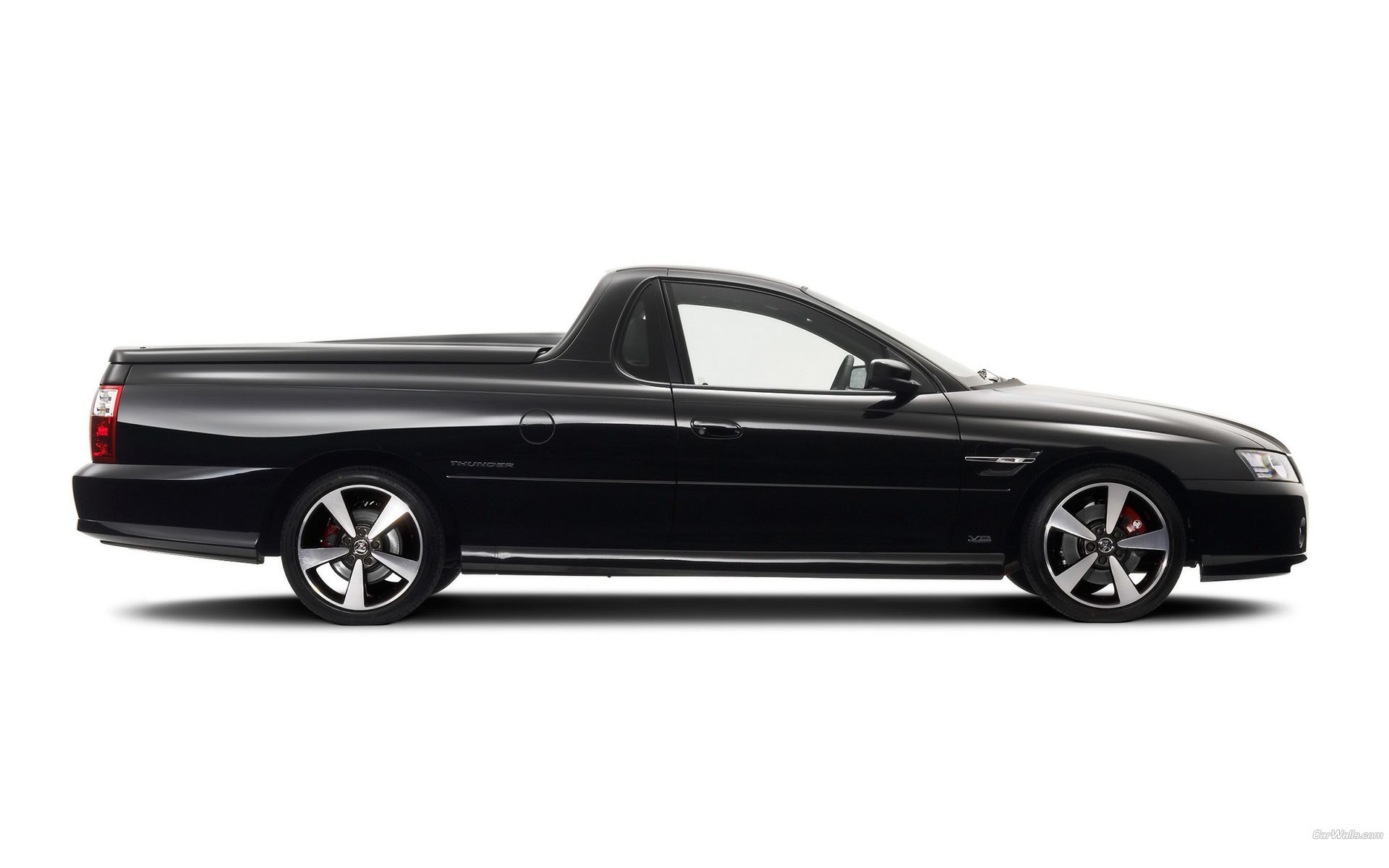 black pickup truck side view