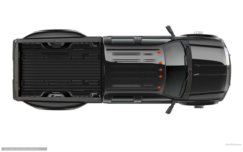 black pickup truck top view