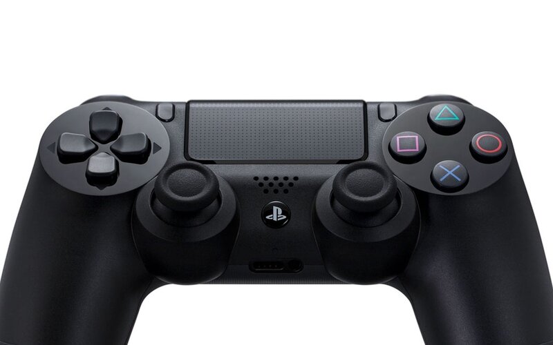 black playstation controller