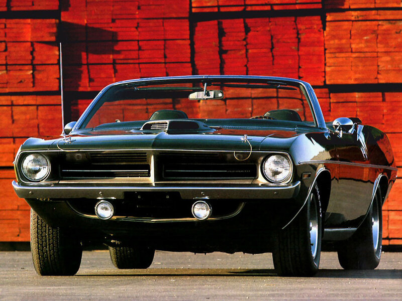 Black Plymouth Barracuda convertible