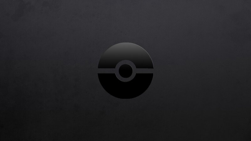 Black Pokeball Logo — Dark