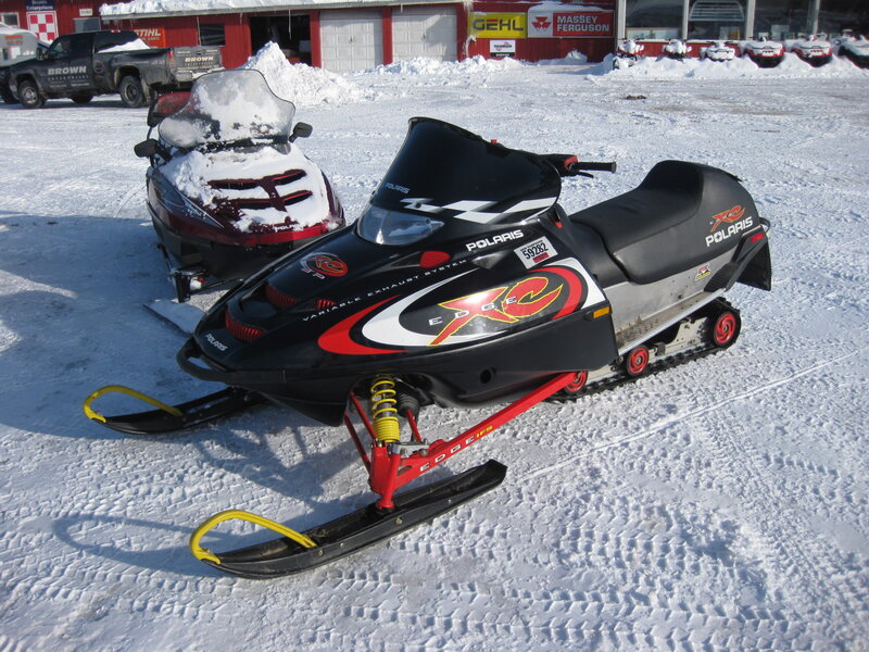 Black Polaris Snowmobile