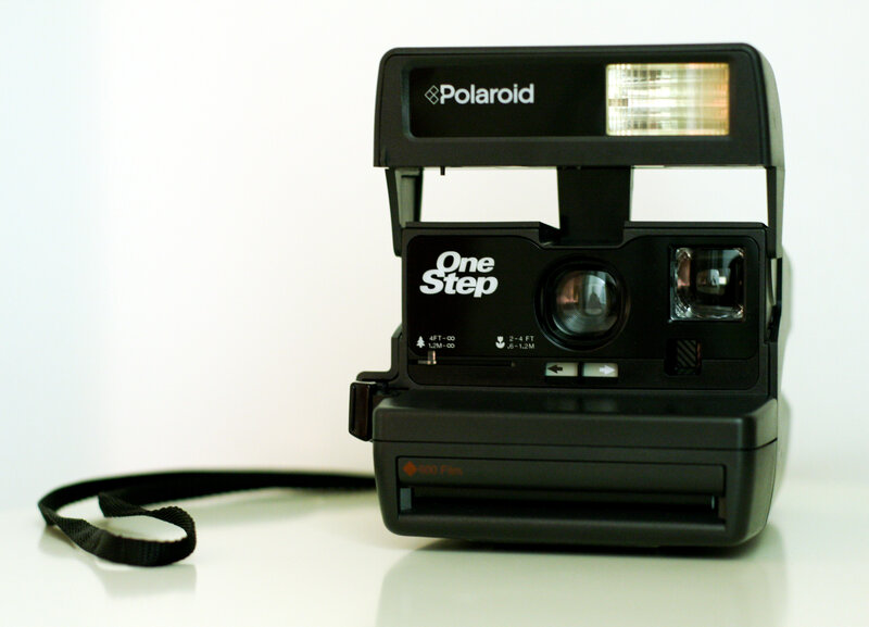Black Polaroid OneStep camera