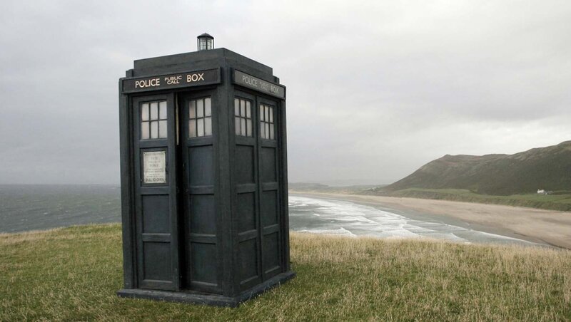 Black Police Box — Gray, Overcast