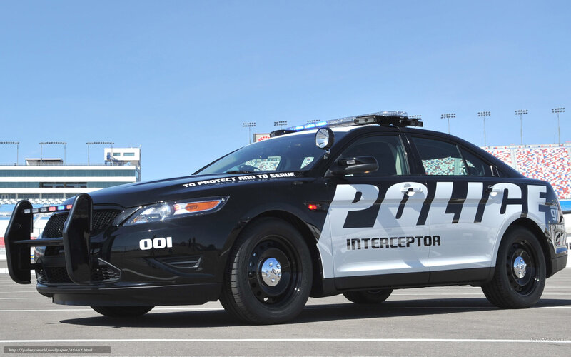 Black Police Car — Clear