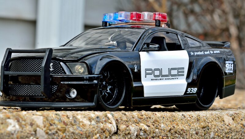 Black Police Car Model — Neutral