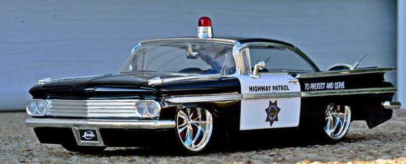 Black Police Car Model — Static