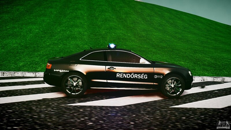 Black Police Car — Neutral, 3d Render