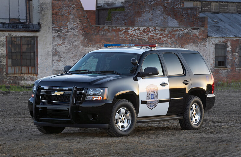 Black Police SUV — Dramatic