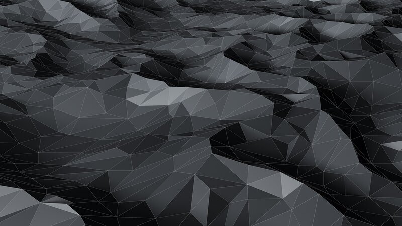 Black Polygonal Terrain