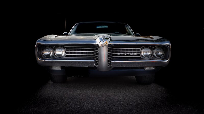 Black Pontiac Car — Dramatic